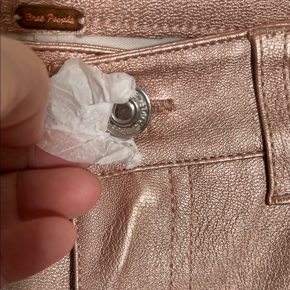 FREE PEOPLE pink faux leather pants - Picture 9 of 9